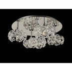 NLK05129 Paris 5 Light Flush Ceiling Light Polished Chrome Crystal