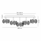 NLK05139 Paris 13 Light Flush Ceiling Light Polished Chrome Crystal