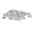 NLK05139 Paris 13 Light Flush Ceiling Light Polished Chrome Crystal