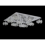 NLK05139 Paris 13 Light Flush Ceiling Light Polished Chrome Crystal