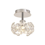 NLK05149 Paris 1 Light Flush Ceiling Light Polished Chrome Crystal