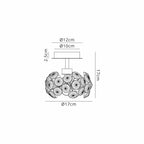 NLK05149 Paris 1 Light Flush Ceiling Light Polished Chrome Crystal