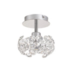 NLK05149 Paris 1 Light Flush Ceiling Light Polished Chrome Crystal