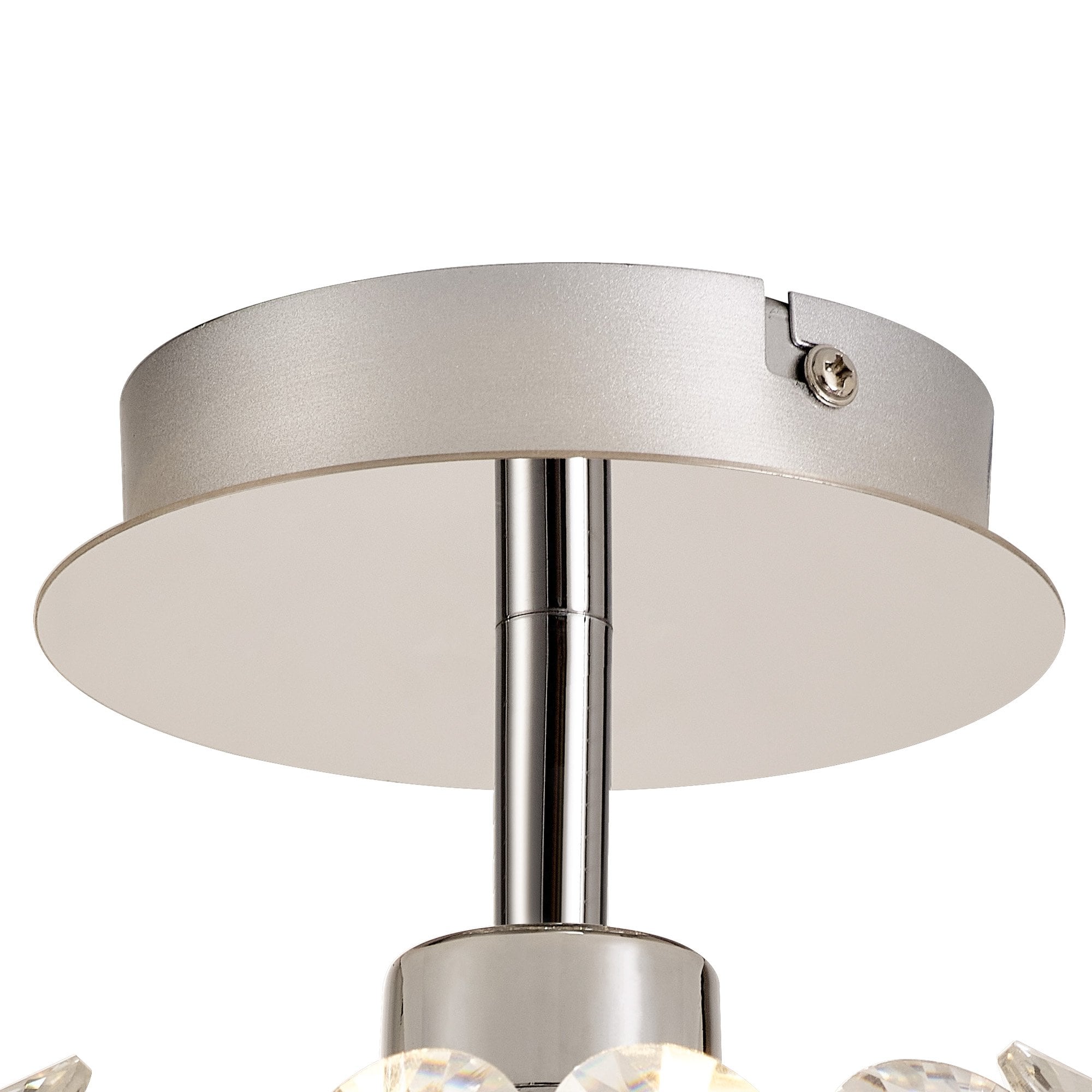 NLK05149 Paris 1 Light Flush Ceiling Light Polished Chrome Crystal
