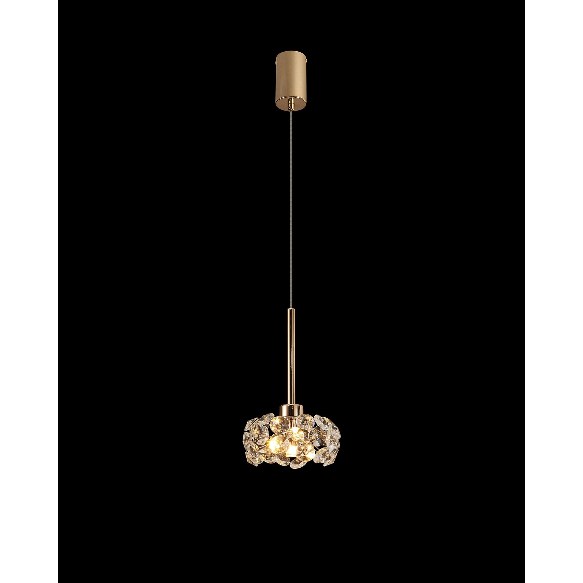 NLK08879 Paris 1 Light Pendant French Gold Crystal