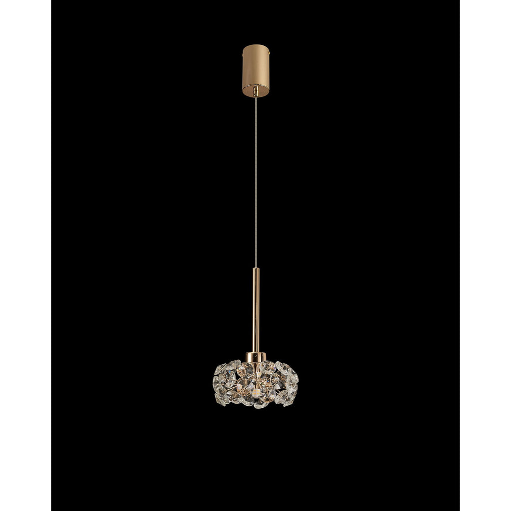 NLK08879 Paris 1 Light Pendant French Gold Crystal
