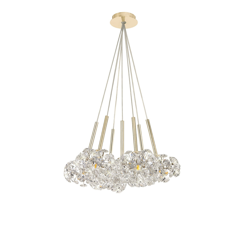 NLK08889 Paris  7 Light Cluster Pendant French Gold Crystal