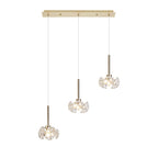 NLK08899 Paris 3 Light Linear Pendant French Gold Crystal
