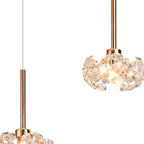 NLK08899 Paris 3 Light Linear Pendant French Gold Crystal