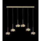 NLK08909 Paris 6 Light Linear Pendant French Gold Crystal