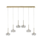 NLK08909 Paris 6 Light Linear Pendant French Gold Crystal