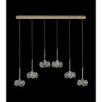 NLK08909 Paris 6 Light Linear Pendant French Gold Crystal