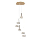 NLK08929 Paris 6 Light Round Pendant French Gold Crystal