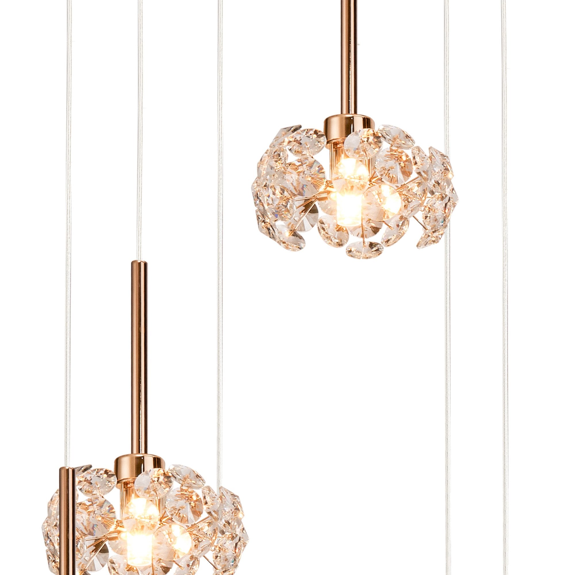 NLK08929 Paris 6 Light Round Pendant French Gold Crystal