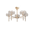 NLK08969 Paris 5 Light Pendant/Ceiling Light French Gold Crystal