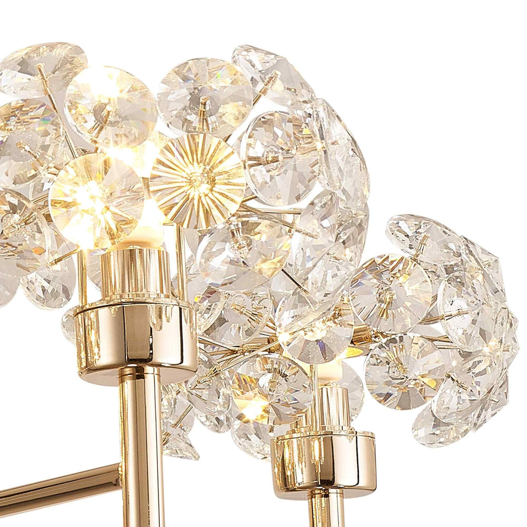 NLK08969 Paris 5 Light Pendant/Ceiling Light French Gold Crystal