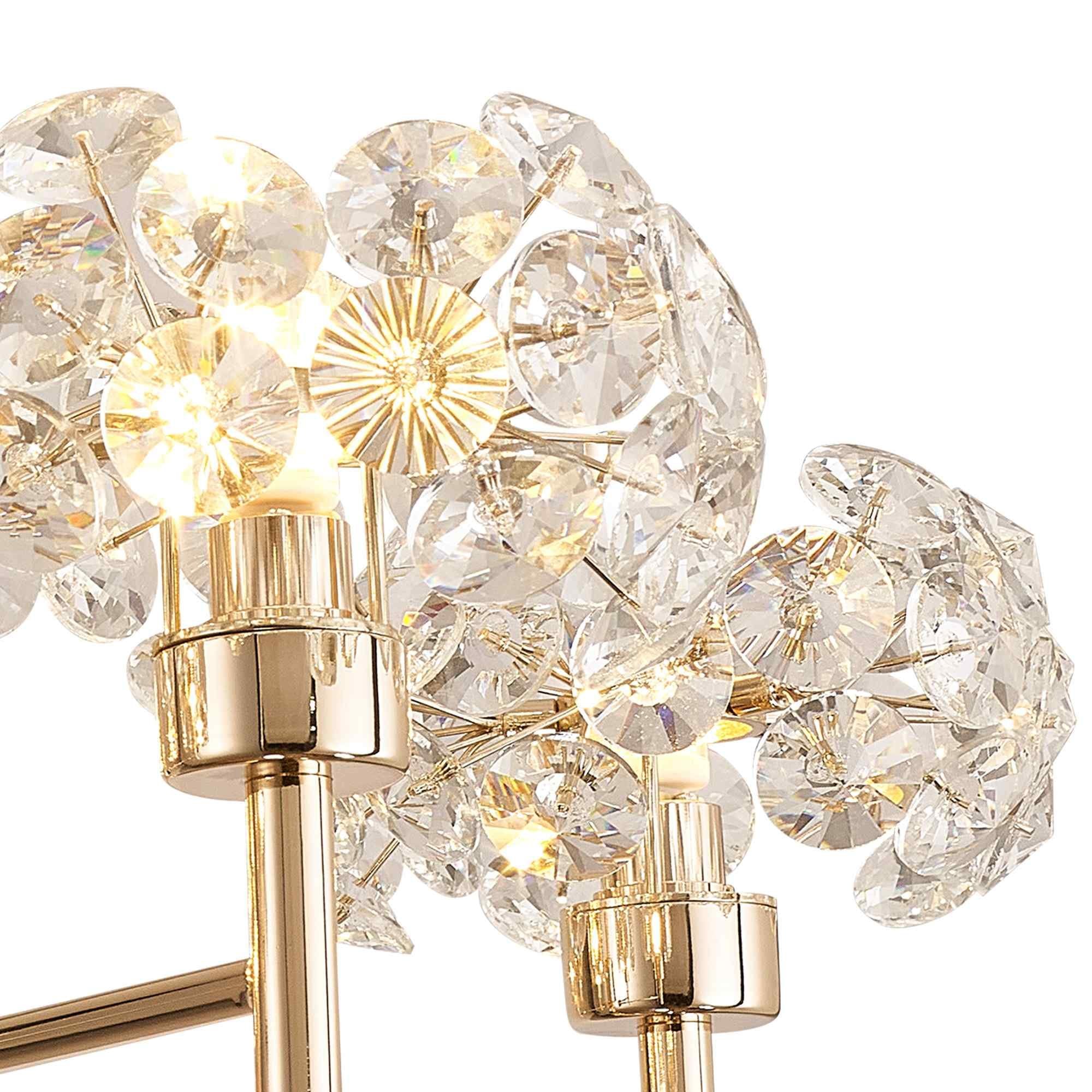NLK08969 Paris 5 Light Pendant/Ceiling Light French Gold Crystal