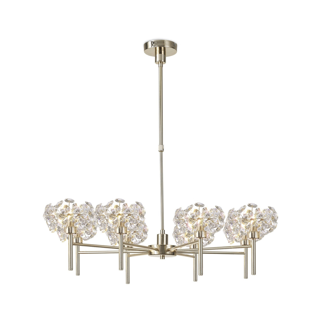 NLK08979 Paris  8 Light Pendant/Ceiling Light French Gold Crystal