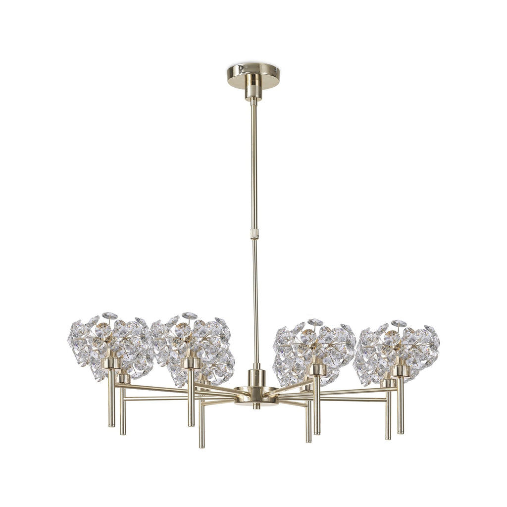 NLK08979 Paris  8 Light Pendant/Ceiling Light French Gold Crystal