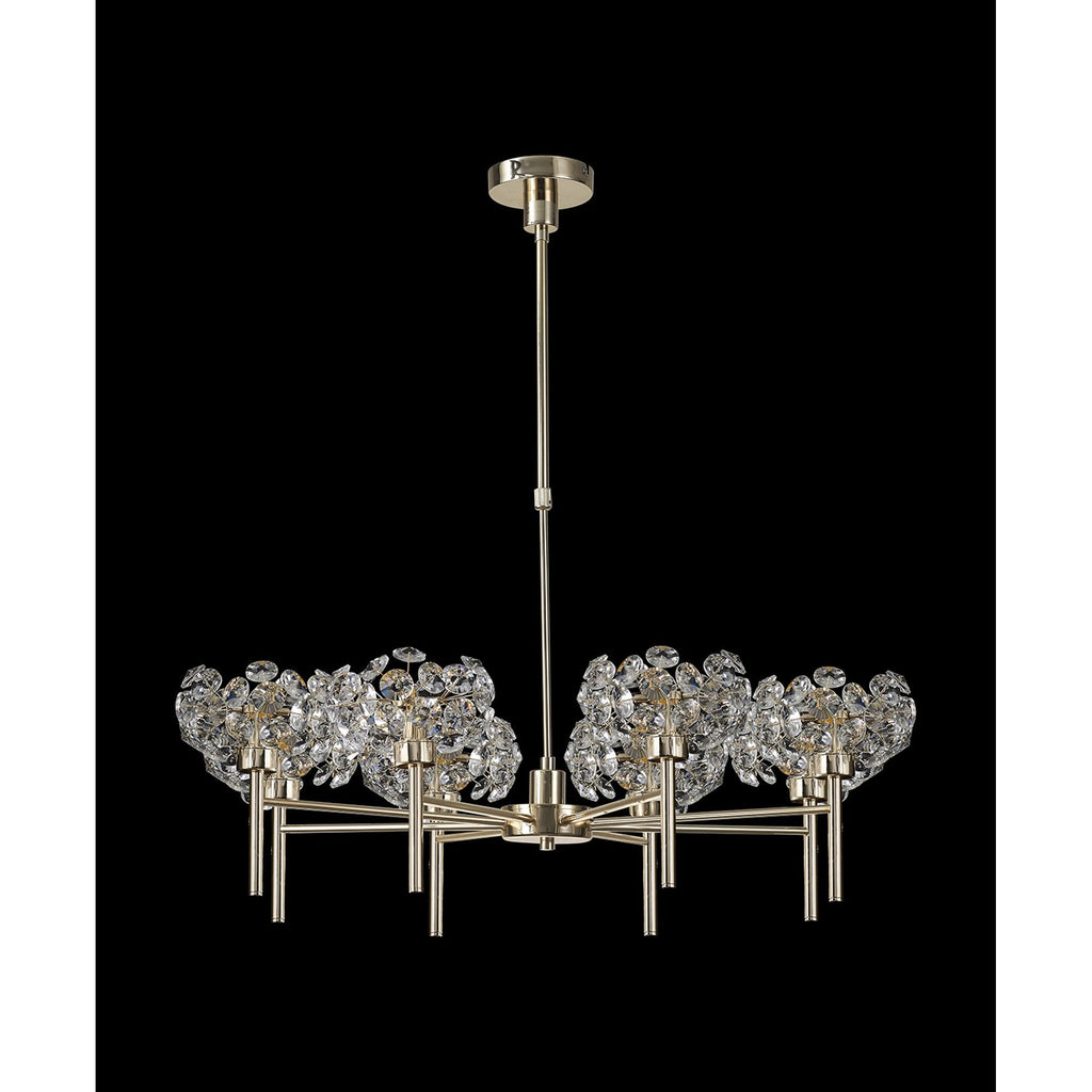 NLK08979 Paris  8 Light Pendant/Ceiling Light French Gold Crystal