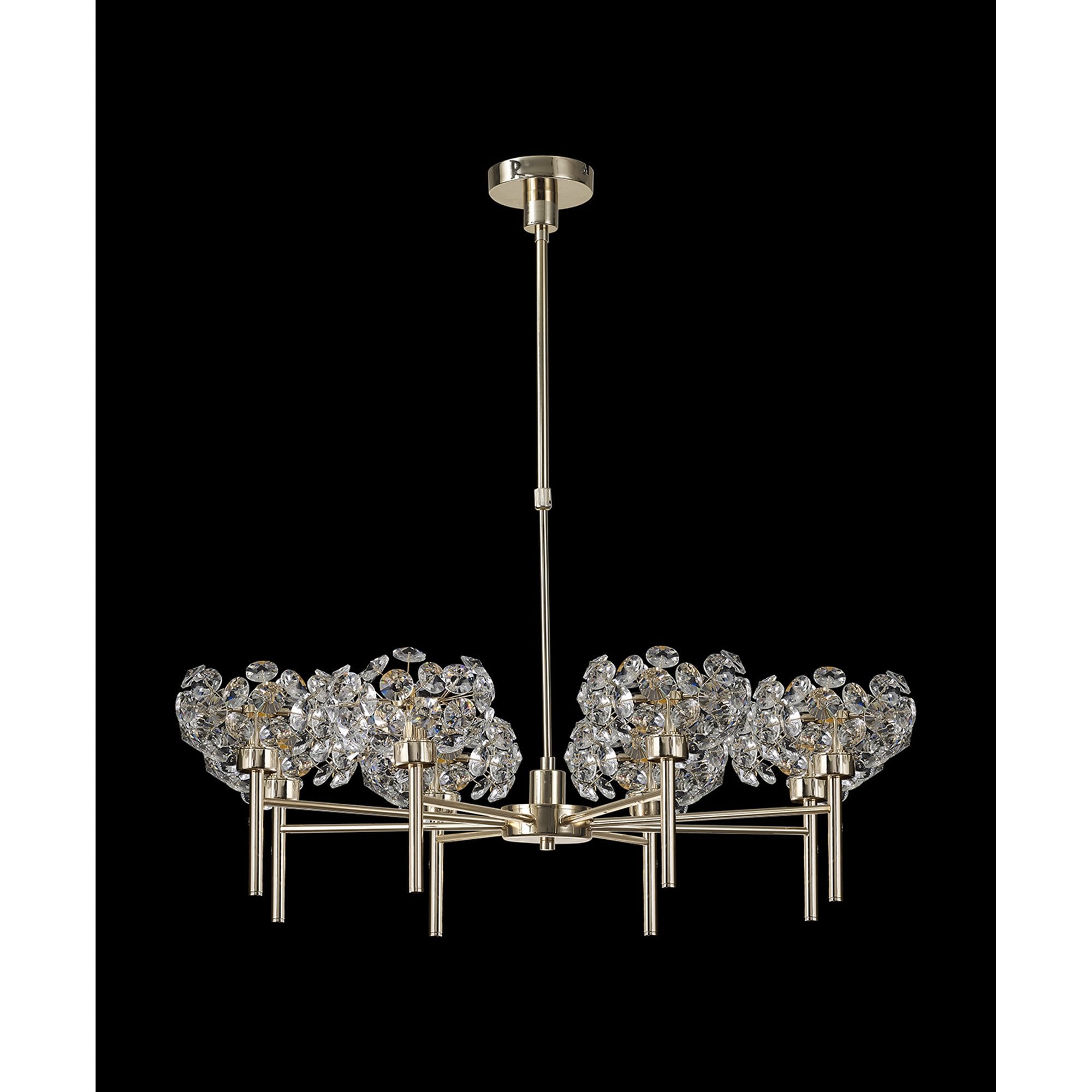 NLK08979 Paris  8 Light Pendant/Ceiling Light French Gold Crystal