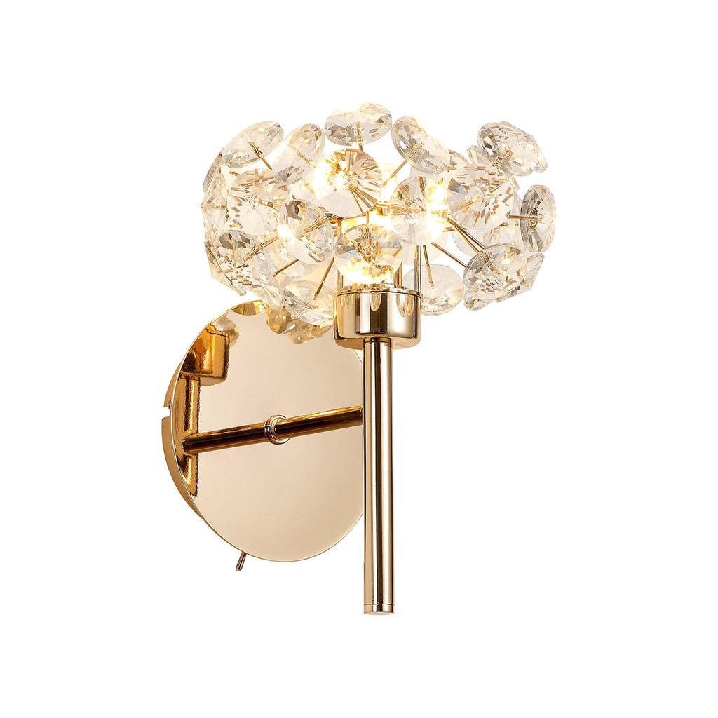 NLK08989 Paris 1 Light Wall Light French Gold Crystal