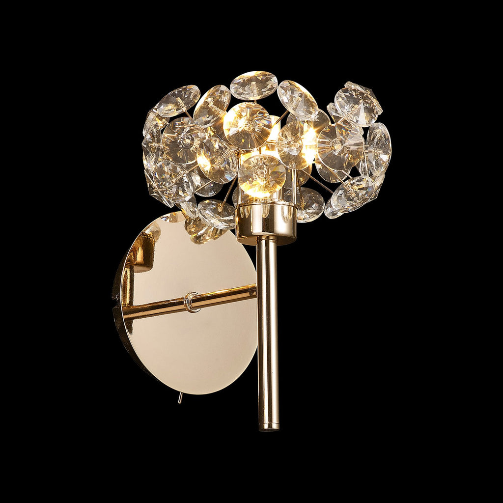 NLK08989 Paris 1 Light Wall Light French Gold Crystal