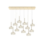 NLK08999 Paris  12 Light Linear Pendant French Gold Crystal
