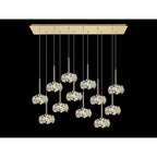 NLK08999 Paris  12 Light Linear Pendant French Gold Crystal