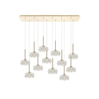NLK08999 Paris  12 Light Linear Pendant French Gold Crystal