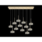 NLK08999 Paris  12 Light Linear Pendant French Gold Crystal