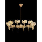 NLK09009 Paris 12 Light Pendant/Ceiling Light French Gold Crystal