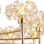 NLK09009 Paris 12 Light Pendant/Ceiling Light French Gold Crystal