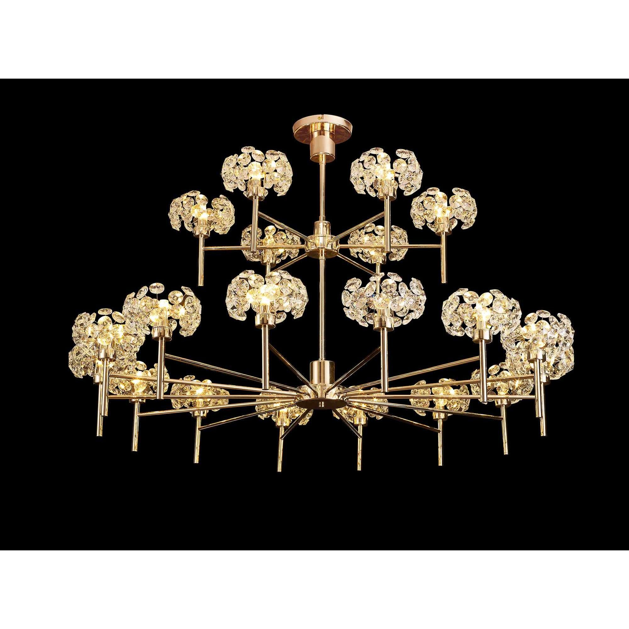 NLK09019 Paris 20 Light Chandelier French Gold Crystal