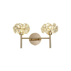 NLK09029 Paris 2 Light Wall Light French Gold Crystal