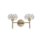 NLK09029 Paris 2 Light Wall Light French Gold Crystal