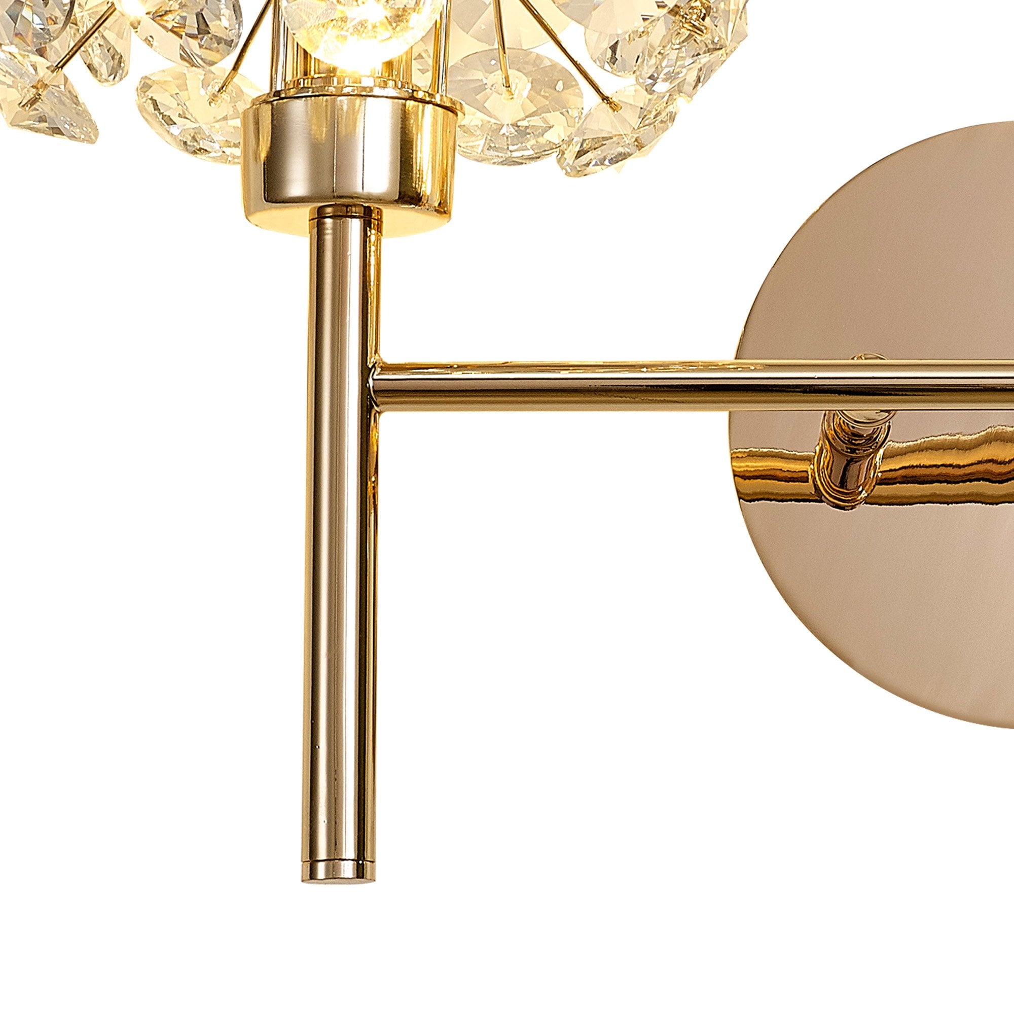 NLK09029 Paris 2 Light Wall Light French Gold Crystal