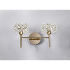 NLK09029 Paris 2 Light Wall Light French Gold Crystal