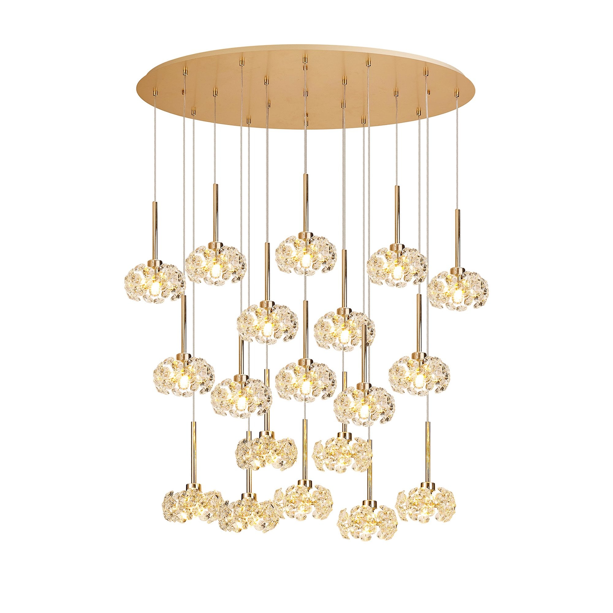 NLK09039 Paris19 Light Oval Pendant French Gold Crystal