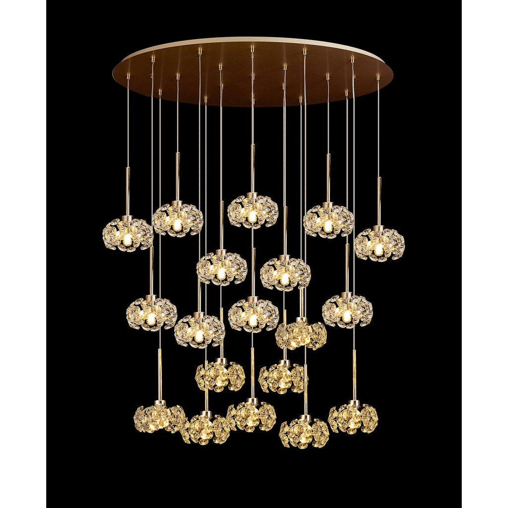 NLK09039 Paris19 Light Oval Pendant French Gold Crystal