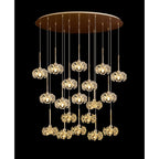 NLK09039 Paris19 Light Oval Pendant French Gold Crystal