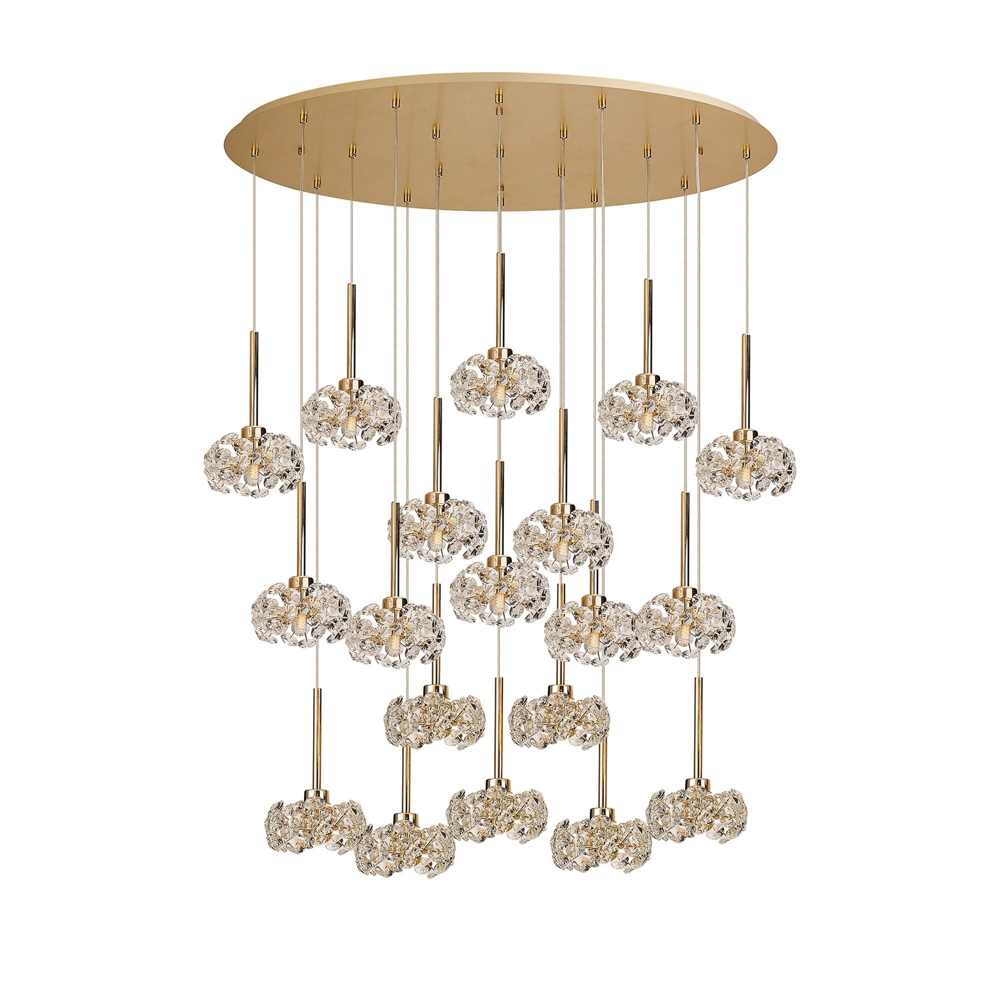 NLK09039 Paris19 Light Oval Pendant French Gold Crystal