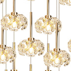 NLK09039 Paris19 Light Oval Pendant French Gold Crystal