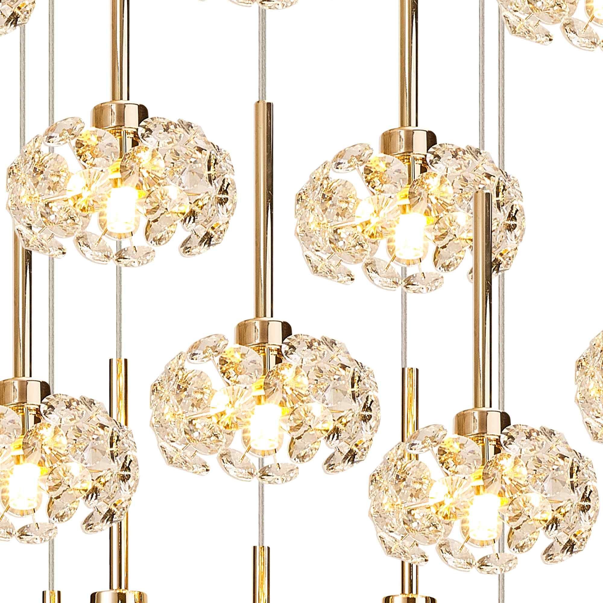 NLK09039 Paris19 Light Oval Pendant French Gold Crystal