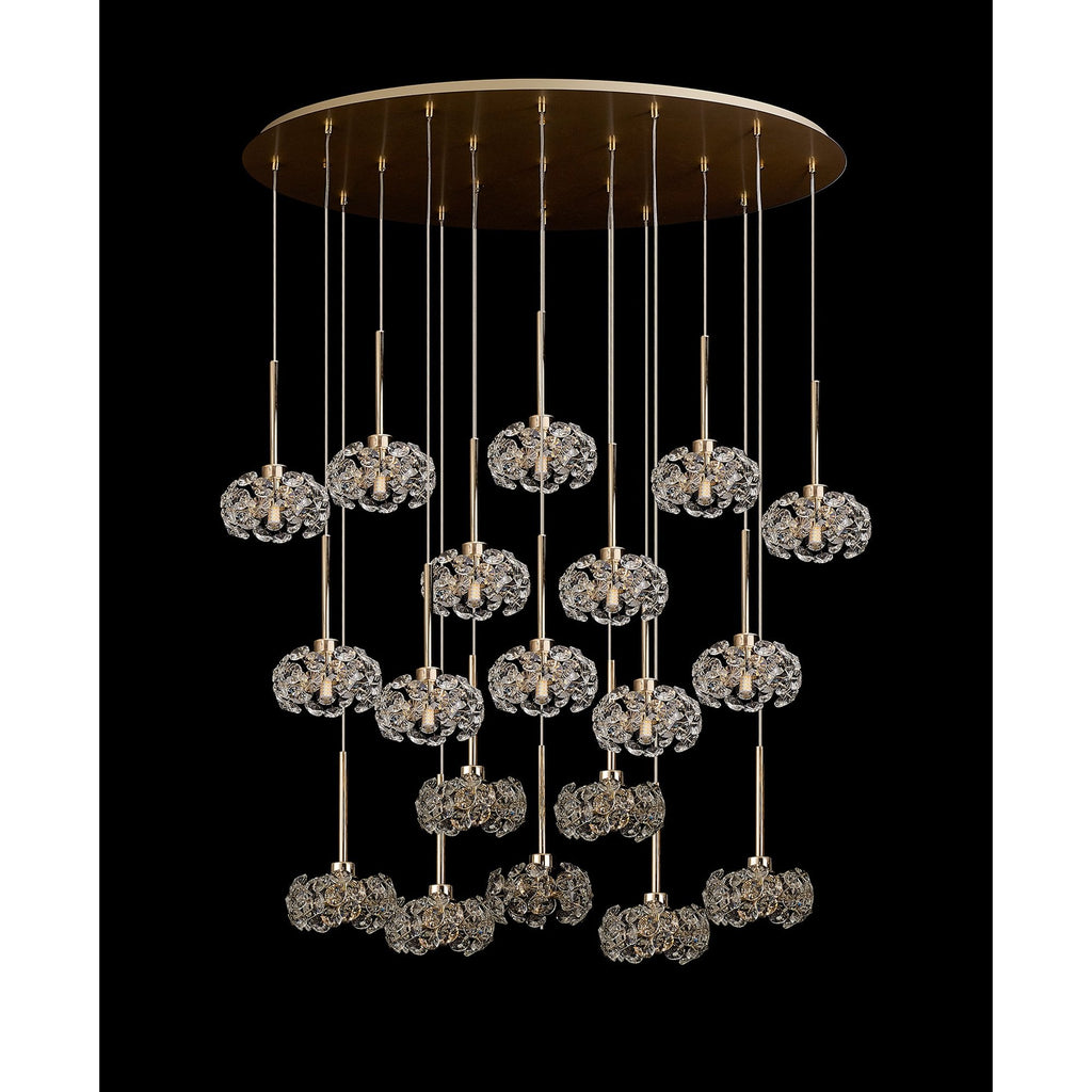 NLK09039 Paris19 Light Oval Pendant French Gold Crystal