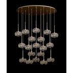 NLK09039 Paris19 Light Oval Pendant French Gold Crystal