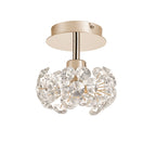 NLK13579 Paris  1 Light Flush Ceiling Light French Gold Crystal