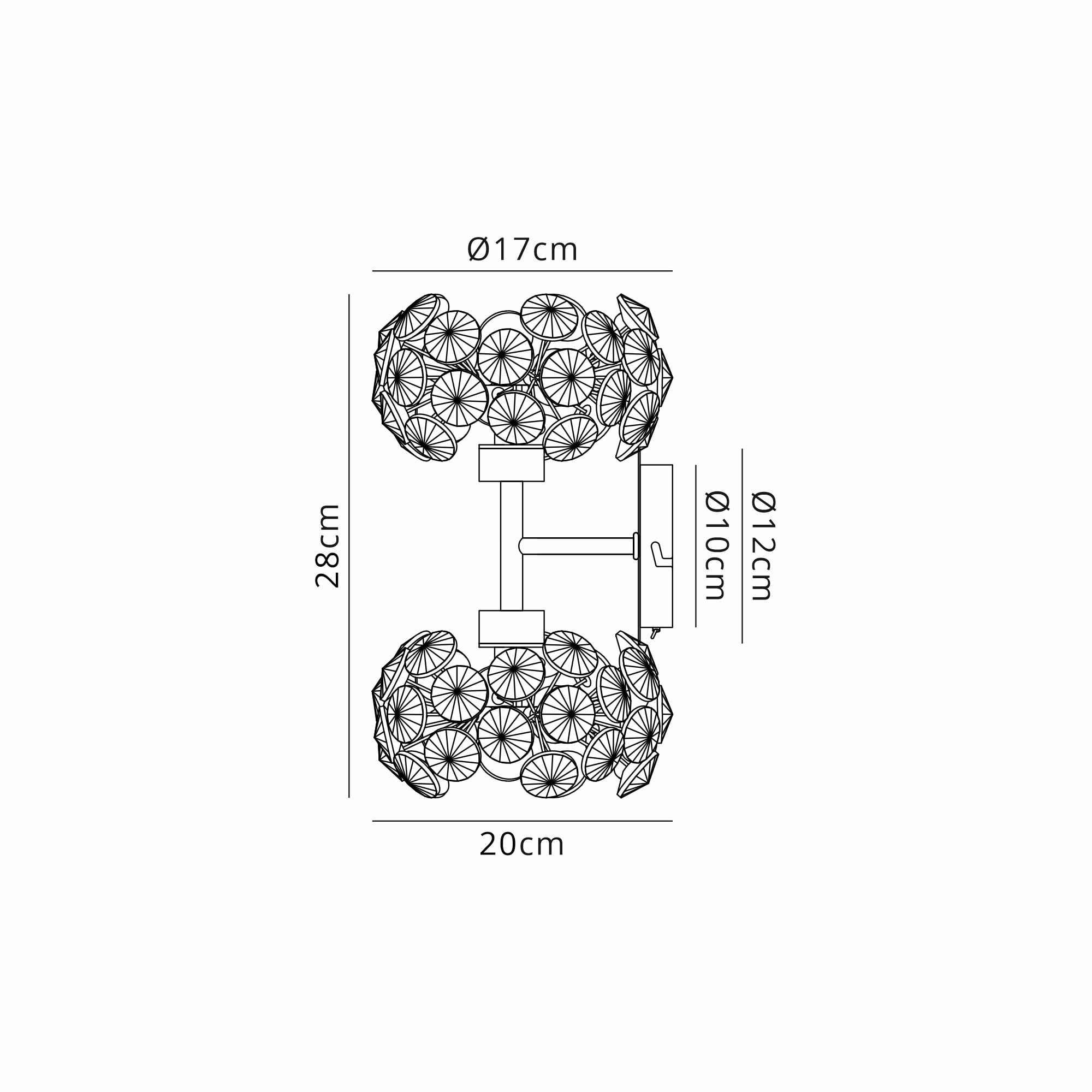 NLK13599 Paris2 Light Wall Light French Gold Crystal