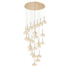 NLK13619 Paris24 Light Round Pendant French Gold Crystal