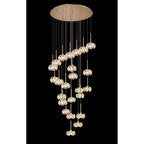 NLK13619 Paris24 Light Round Pendant French Gold Crystal